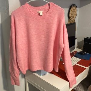 H&M pink soft knit sweater